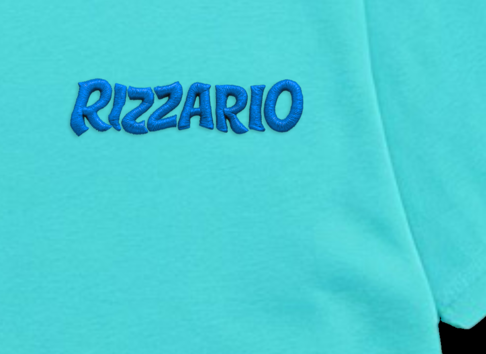 Cyan and blue Oversized T-shirt
