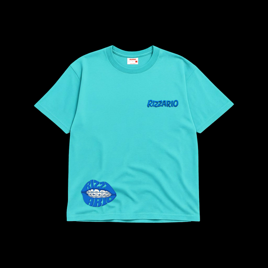 Cyan and blue Oversized T-shirt